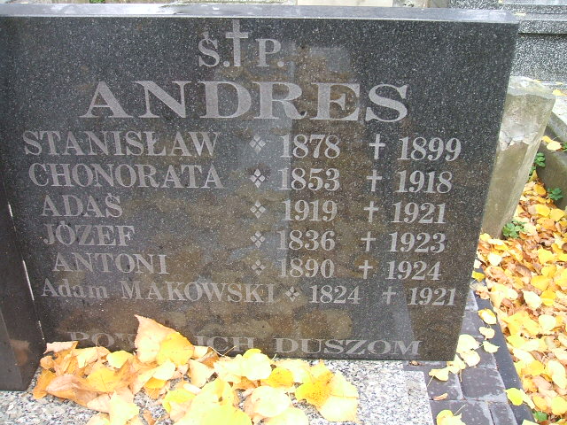  Andres 1853 Siedlce - Grobonet - Wyszukiwarka osób pochowanych