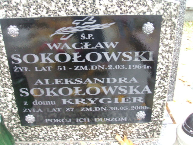 Aleksandra Sokołowska 1913 Siedlce - Grobonet - Wyszukiwarka osób pochowanych