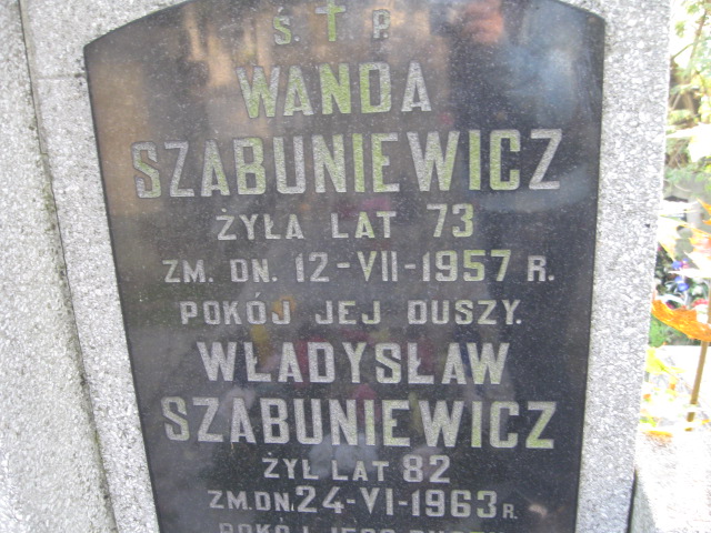  Szabuniewicz 1881 Siedlce - Grobonet - Wyszukiwarka osób pochowanych