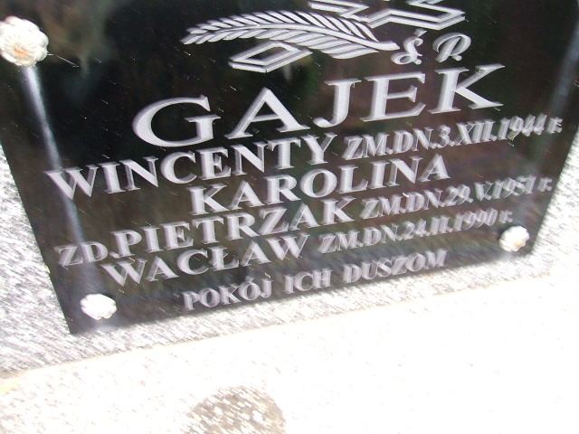  Gajek 1868 Siedlce - Grobonet - Wyszukiwarka osób pochowanych