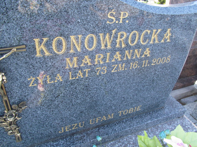 Marianna Konowrocka 1935 Siedlce - Grobonet - Wyszukiwarka osób pochowanych
