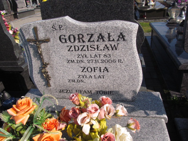 Zofia Gorzała 1935 Siedlce - Grobonet - Wyszukiwarka osób pochowanych