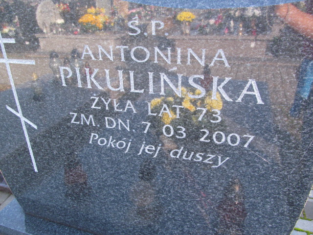 Antonina Pikulińska 1933 Siedlce - Grobonet - Wyszukiwarka osób pochowanych