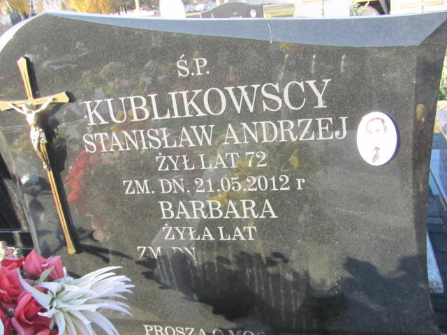 Stanisław Kublikowski 1940 Siedlce - Grobonet - Wyszukiwarka osób pochowanych