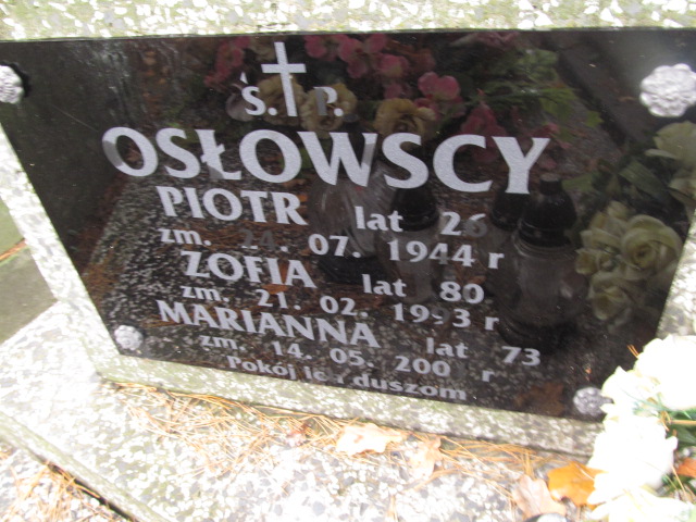  Osłowski 1918 Siedlce - Grobonet - Wyszukiwarka osób pochowanych