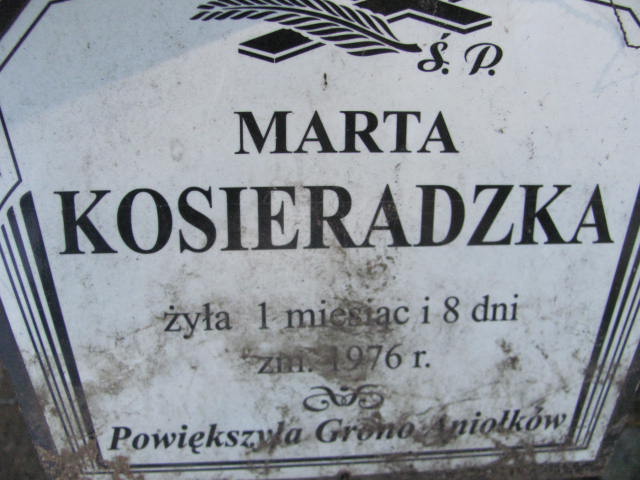 Marta Kosieradzka 1976 Siedlce - Grobonet - Wyszukiwarka osób pochowanych