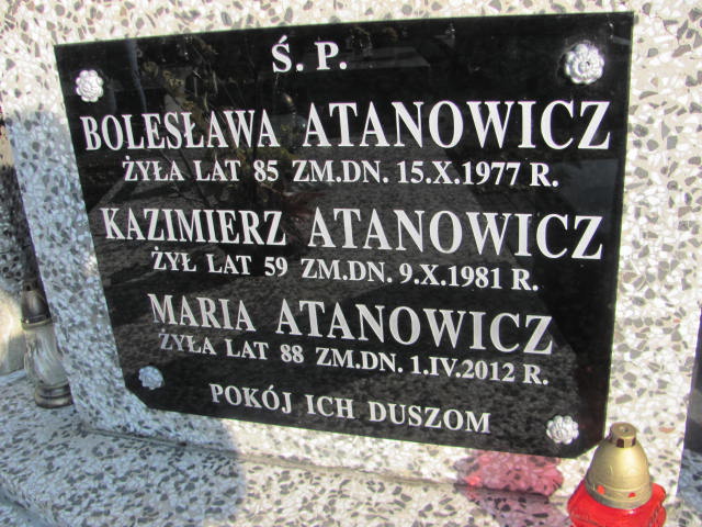  Atanowicz 1923 Siedlce - Grobonet - Wyszukiwarka osób pochowanych