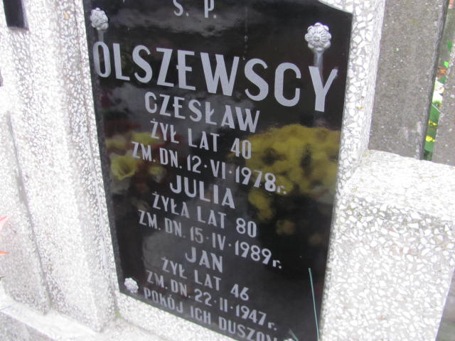 Czesław Olszewski 1937 Siedlce - Grobonet - Wyszukiwarka osób pochowanych